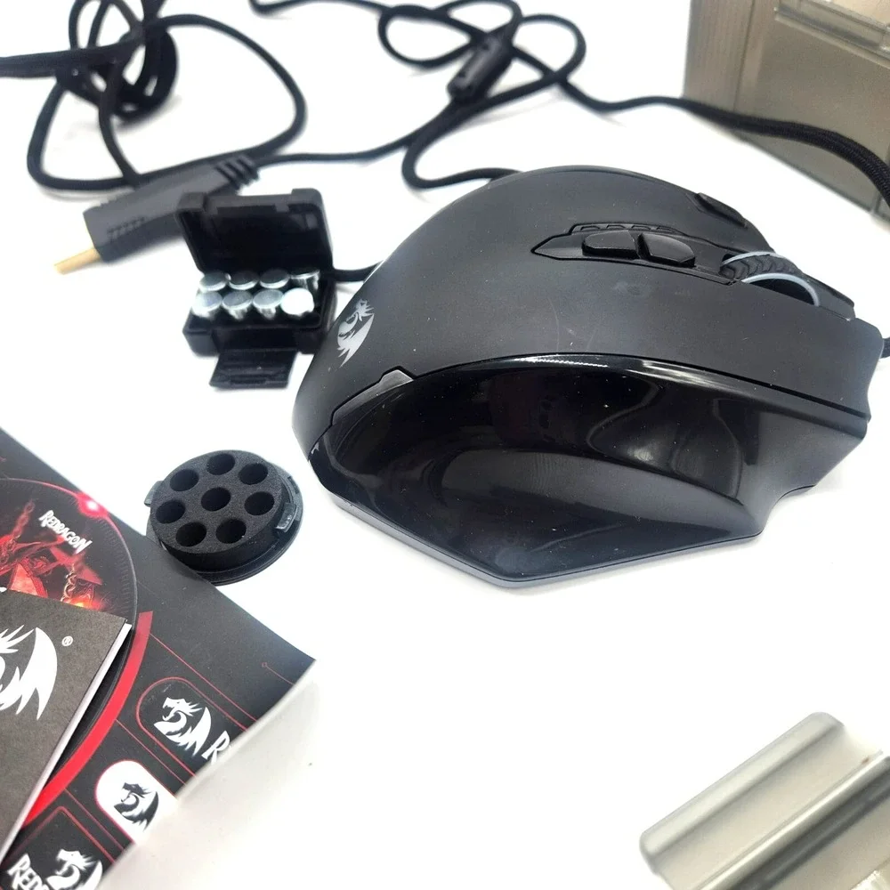Redragon M908 RGB Wired MMO Gaming Mouse 12400DPI 12-Button Macro‎ USB PC